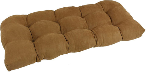 Oakestry U-Shaped Microsuede Tufted Settee/Bench Cushion, 42&#34; x 19&#34;, Camel