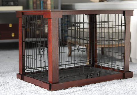 Oakestry Pet Cage with Crate Cover, Medium