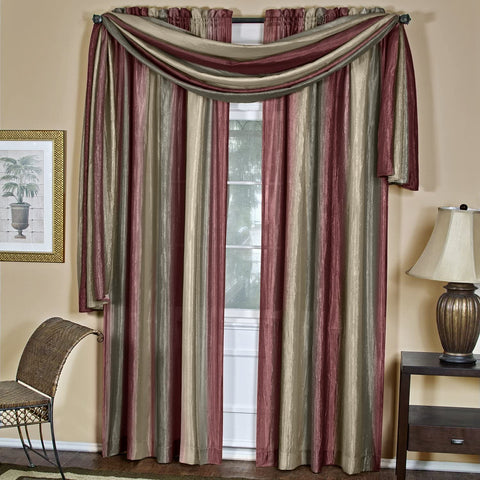 Oakestry Ombre Window Curtain Panel, 50 in x 84 in, Burgundy