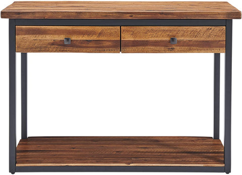 Oakestry Claremont 43&#34; L Rustic Wood Console Table with Two Drawers and Low Shelf