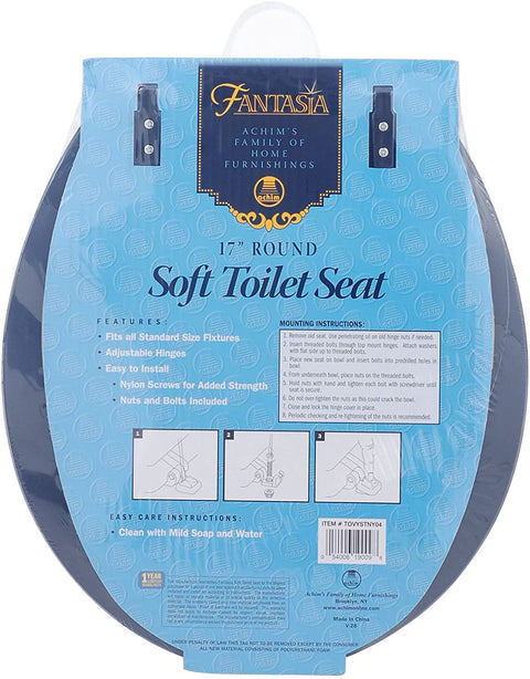 Oakestry Navy TOVYSTNY04 17-Inch Fantasia Standard Toilet Seat, Soft
