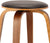 Oakestry Harbor Mid-Century Swivel Counter Height Backless Barstool, 26&#34;, Brown