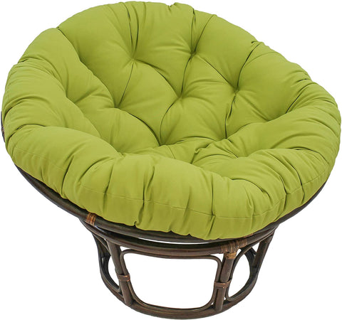 Oakestry Solid Twill Papasan Chair Cushion, 44&#34; x 6&#34; x 44&#34;, Mojito Lime