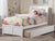Oakestry Portland Platform Bed with Flat Panel Footboard and Turbo Charger with Twin Size Urban Trundle, White