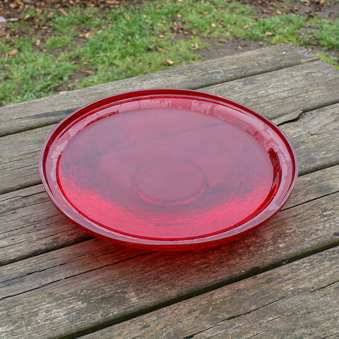 Oakestry Crackle Glass Bowl, 14-in, Red