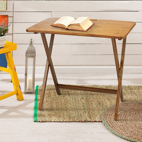 Oakestry Arizona Folding Table with Solid Red Oak