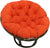 Oakestry Solid Microsuede Papasan Chair Cushion, 44&#34; x 6&#34; x 44&#34;, Tangerine Dream