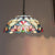Oakestry CH33381VB18-DH2 Tiffany Style Victorian 2-Light Ceiling Pendant Fixture 18-Inch Shade, Multicolored