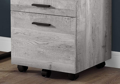 Oakestry 3 Drawer File Cabinet - Filing Cabinet (Grey)