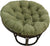 Oakestry Solid Microsuede Papasan Chair Cushion, 44&#34; x 6&#34; x 44&#34;, Sage Green