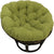 Oakestry Solid Microsuede Papasan Chair Cushion, 44&#34; x 6&#34; x 44&#34;, Mojito Lime