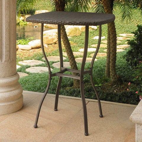 Oakestry Valencia Resin Wicker/Steel Bar Height Table