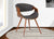 Oakestry Butterfly Dining Chair in Charcoal Fabric and Walnut Wood Finish