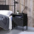 Oakestry Gemma Nightstand with USB Port in Black