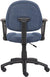 Oakestry Perfect Posture Delux Fabric Task Chair with Loop Arms in Blue