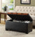 Oakestry Designs4Comfort Storage Ottoman With Trays, Black