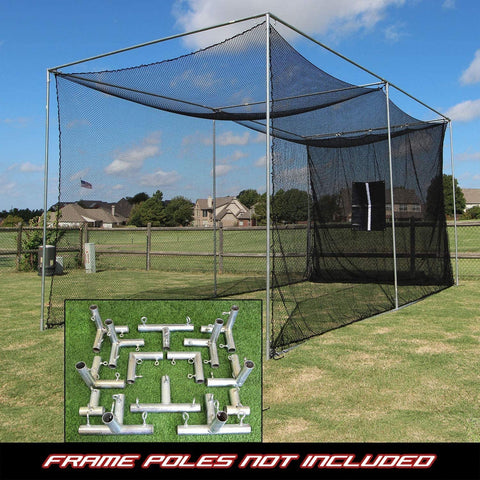 Oakestry 20x10x10 Masters Golf UV Treated Net and Baffle with Golf Net Target and Frame Corner Kit