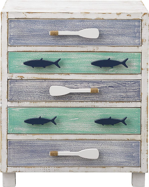 Coast to Coast Imports Something Fishy - Multi-color Five Drawer Chest