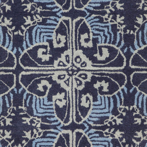 Oakestry Art Deco 56&#39;&#39; x 26&#39;&#39; Rectangular Rug - Prussian Blue (H-70)
