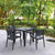 Oakestry Ares 31&#34; Square Resin Patio Dining Table in Dark Gray, Commercial Grade