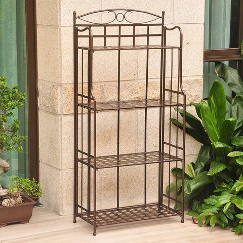 Oakestry Santa Fe Nailhead 4-Tier Bakers Rack