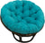 Oakestry Solid Microsuede Papasan Chair Cushion, 44&#34; x 6&#34; x 44&#34;, Aqua Blue