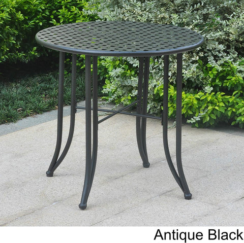 Oakestry Mandalay 30-inch Iron Patio Bistro Table Brown