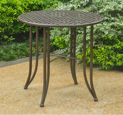 Oakestry Mandalay 30-inch Iron Patio Bistro Table Brown