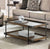 Oakestry Kyra 42&#34; L Oak and Metal Coffee Table with Shelf