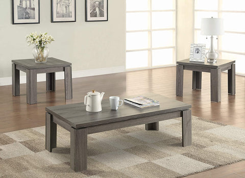 Oakestry 3-piece Occasional Table Set Weathered Grey