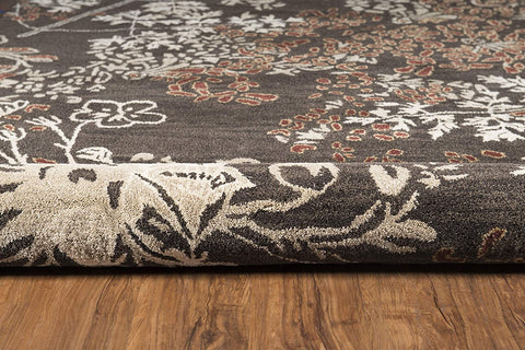 Oakestry Ashton Collection Charcoal, 5&#39; x 8&#39; Natural Fiber Rugs