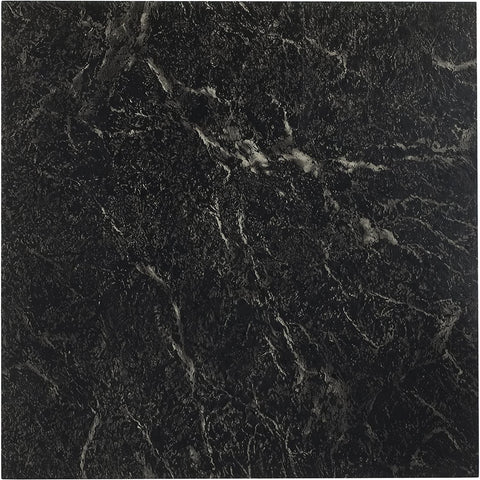 Oakestry FTVMA40920 Nexus Vinyl Tile, Marble Black with White Vein, 20 count(pack of 1), 12 inch x 12 inch