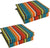 Oakestry Patterned Outdoor Spun Polyester Chair Cushions Set, Set of 4, 20&#34; x 19&#34;, Tucuman Ebony