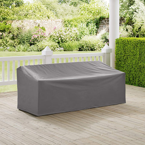 Oakestry CO7503-GY Heavy-Gauge Reinforced Vinyl Outdoor Sofa Cover, Gray