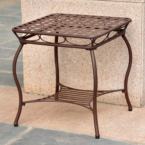 Oakestry Santa Fe Iron Nailhead Side Table