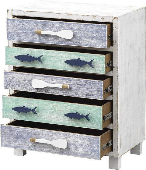 Coast to Coast Imports Something Fishy - Multi-color Five Drawer Chest