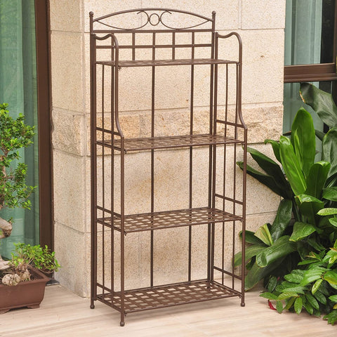 Oakestry Santa Fe Nailhead 4-Tier Bakers Rack