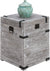 Oakestry Laredo Trunk End Table, Weathered Gray