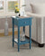 Oakestry French Country Khloe Accent Table, Blue